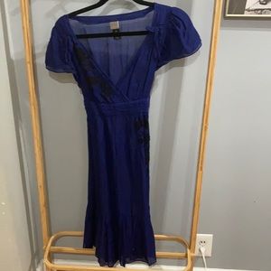 Anthropologie Lace embroidered Lithe dress.